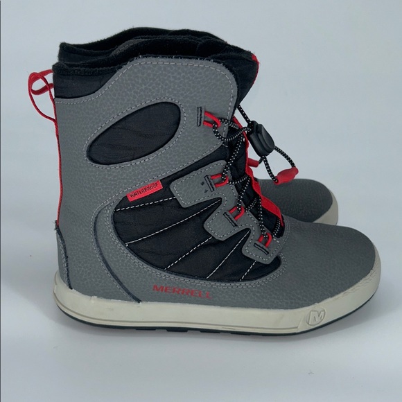Boy's Boots Merrell Kids Snow Bank 4.0 Waterproof (Little Kid/Big Kid) size 2 - Picture 3 of 7